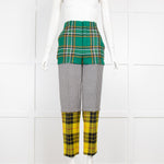 Balenciaga Tartan Wool Straight Pants