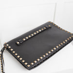 Valentino Rockstud Black Flap Clutch