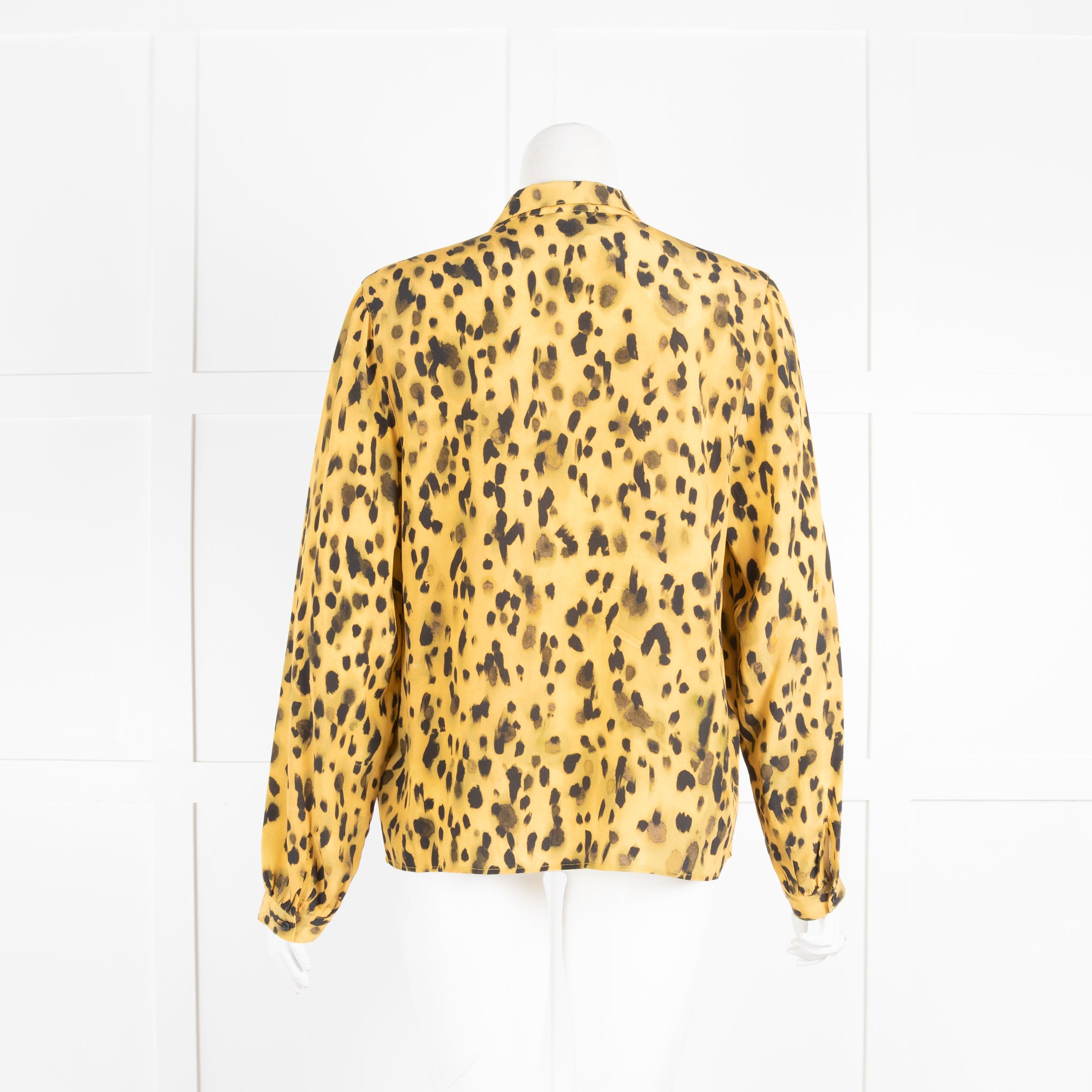 Anine Bing Yellow Cheetah Pyjama Style Blouse Phoenix Style