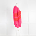 Madeline Thompson Pink & Red Chevron Jumper