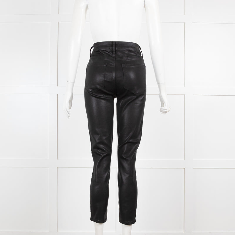 Paige Black Coated Jeans