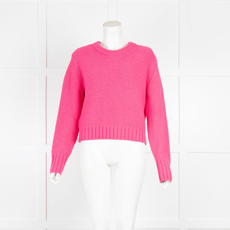 White + Warren Bright Pink Cotton Knit