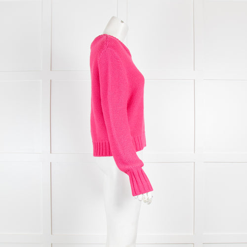 White + Warren Bright Pink Cotton Knit