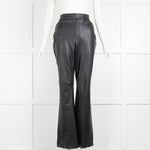 Spanx Black Faux Leather Bootleg Trouser