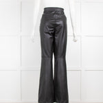 Spanx Black Faux Leather Bootleg Trouser