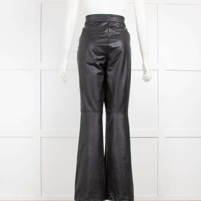Spanx Black Faux Leather Bootleg Trouser