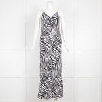 Tove Black & White Strap Silk Midi Dress