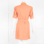 Sandro Orange Mini Dress with Puff Sleeves