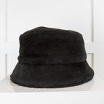 Prada Black Shearling Bucket Hat