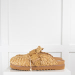 Ash Natural Raffia Flat Clog