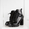 Louis Vuitton Black Lace Up High Heel Boots