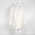 Haider Ackerman Cream Linen Mix Oversized Blazer