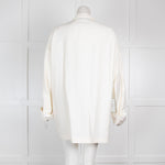 Haider Ackerman Cream Linen Mix Oversized Blazer