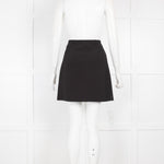 MSGM Black Mini Skirt with Jewelled Button