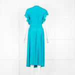 Escada Teal Crepe Maxi Dress