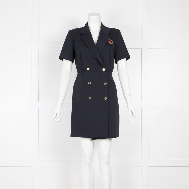 Sandro Navy Dress with S Logo