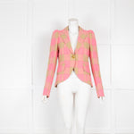 Smythe Pink & Tan Check Blazer