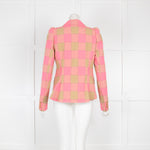 Smythe Pink & Tan Check Blazer