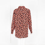 Ganni Black Flower Print Shirt