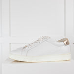 Jimmy Choo White Leather Platform Trainers