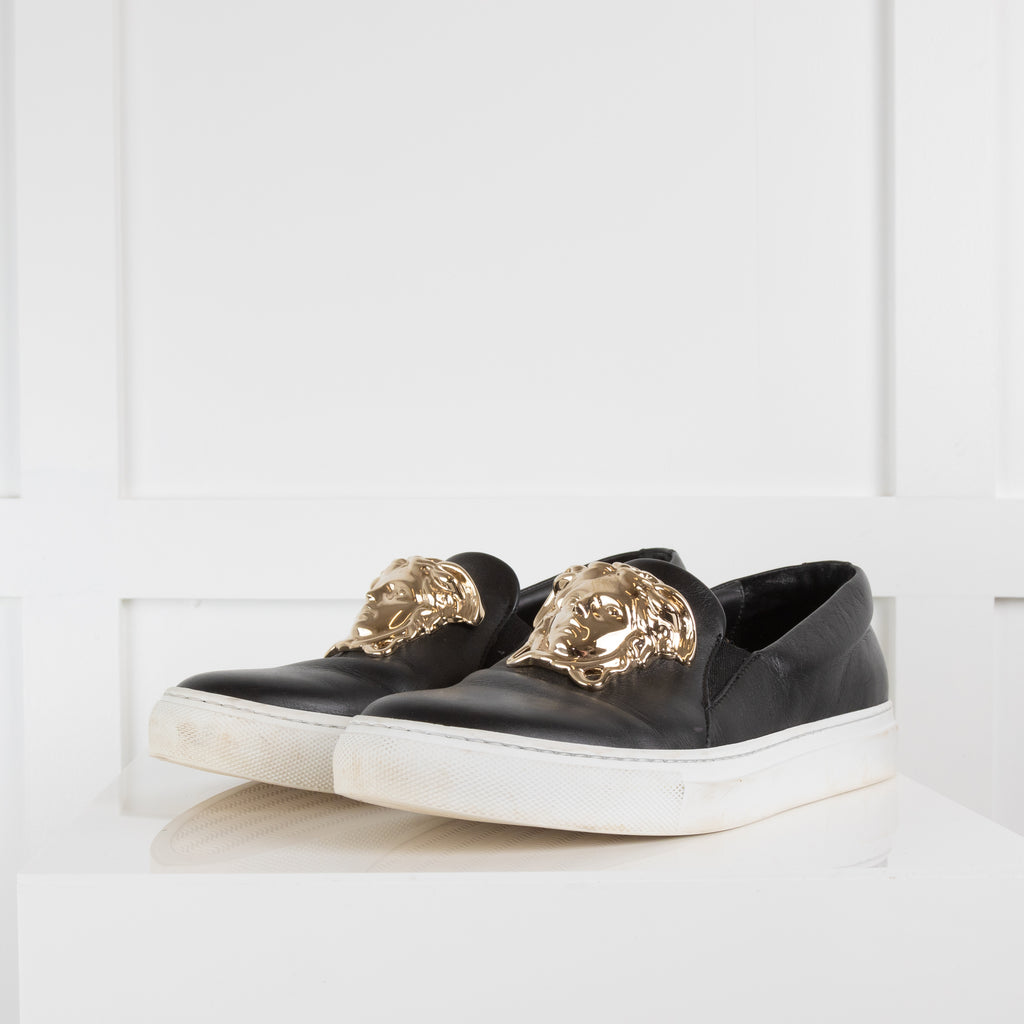 Versace medusa slip on on sale sneakers