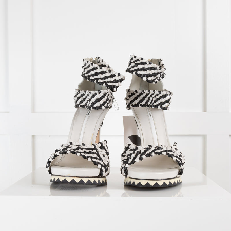 Camilla Skovgaard Black & White Plaited Sandal