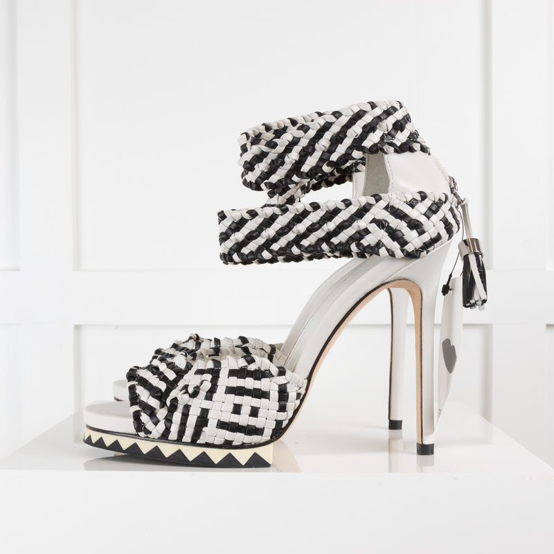 Camilla Skovgaard Black & White Plaited Sandal