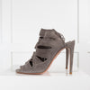 Aquazzura Grey Suede Lace Up Sandals