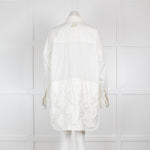 Moncler Genius White Shirt with Quilted Hem