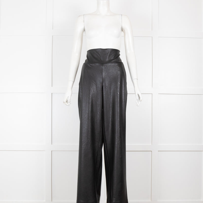 Commando Faux Leather Stretch Wide Leg Trousers