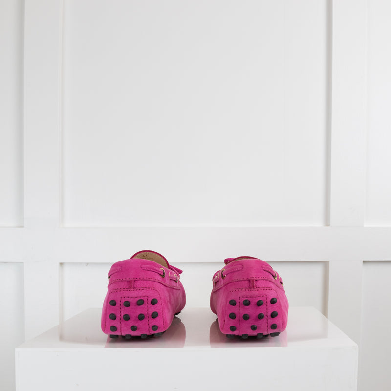 Tod's Bright Pink Driving Shoes
