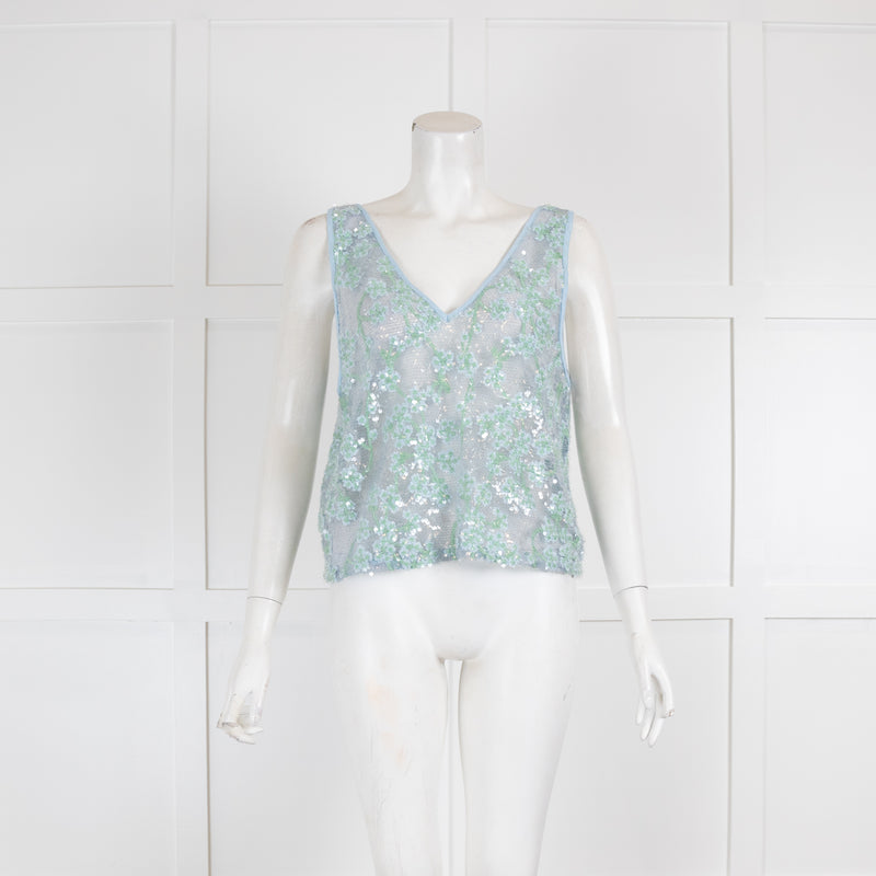 Resume Pale Blue Sequin Tank Top