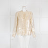 Wyse Gold Shimmer Collarless Blouse