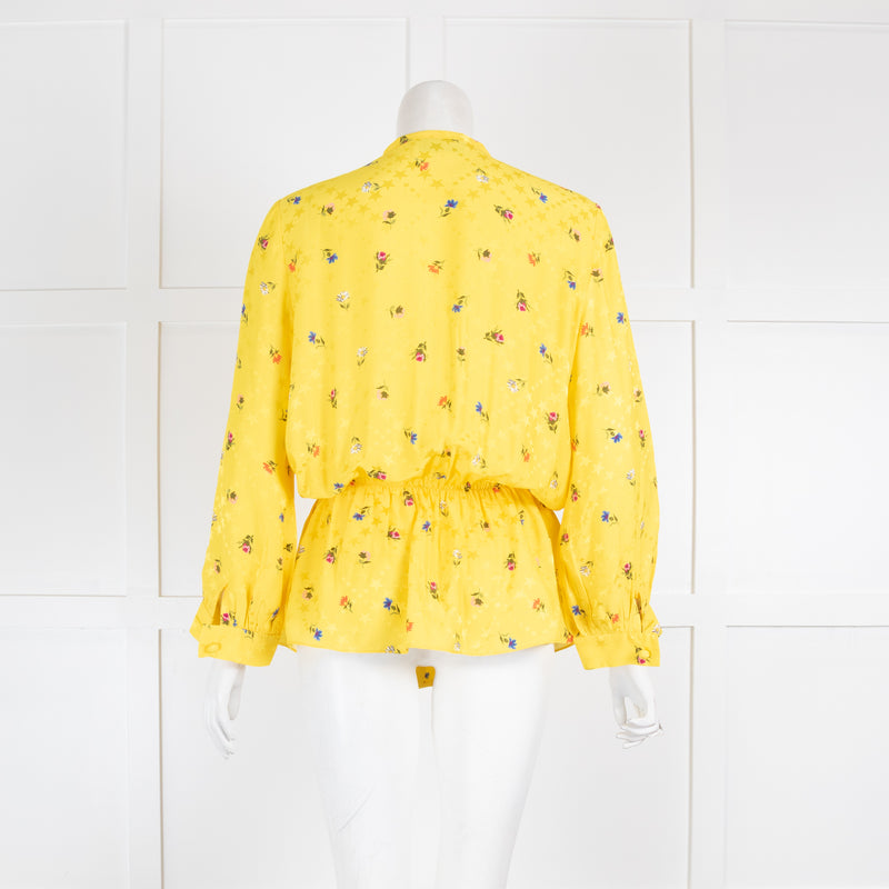 Balenciaga Yellow Floral Elasticated Waist Blouse