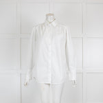 The Kooples White Puff Sleeve Collared Shirt