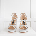 Sergio Rossi Pale Blue Patent Sandal