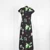 Bernadette Black High Neck Dress With Multi Coloured Flowers