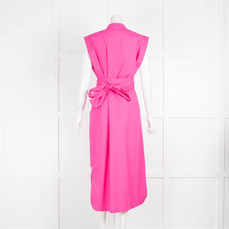 Escada Pink Sleeveless Shirt Dress with Belt