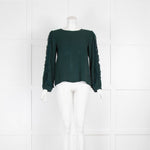 Club Monaco Green Frilled Sleeve Blouse