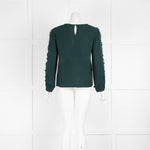 Club Monaco Green Frilled Sleeve Blouse