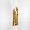 Anine Bing Yellow Black Animal Print Slip Skirt