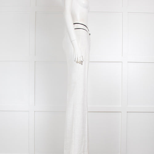 Sportmax Code White Linen Trousers