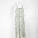 Nation Los Angeles Green Leopard Print Summer Dress