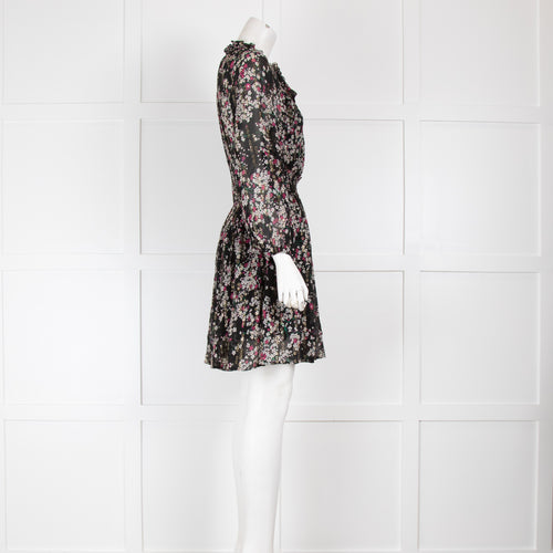 Claudie Pierlot Black Small Floral Print Dress