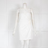 Alexander Wang White Scrunch Waist Mini Dress