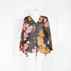 Pinko Black Sheer Floral Blouse