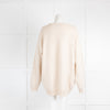 Balenciaga Beige Logo Cashmere Crew Neck Jumper