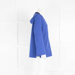 Bamford Blue Wool Hooded Zip Up Jacket