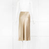 Lee Mathews Light Khaki Silk Slip Skirt