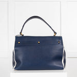 YSL Navy Cream Muse Two Medium Shoulder Bag